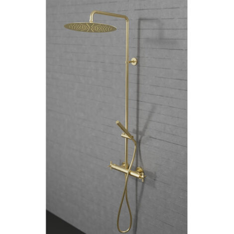 Colonne De Douche thermostatique Cross Road Or Brossé - CRISTINA ONDYNA CR48696P