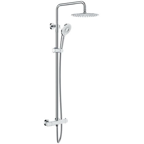 Chromé Douche de tête Ronde 25 x 25 cm en Acier Inoxydable. Rainsworth