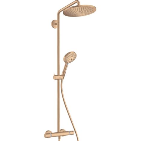 HANSGROHE 26891140 CROMA SHOWERPIPE 280 1JET ECOSMART 9 L/MIN MIT THERMOSTAT UND HANDBRAUSE RAINDANCE SELECT S 120 3JET BRUSHED
