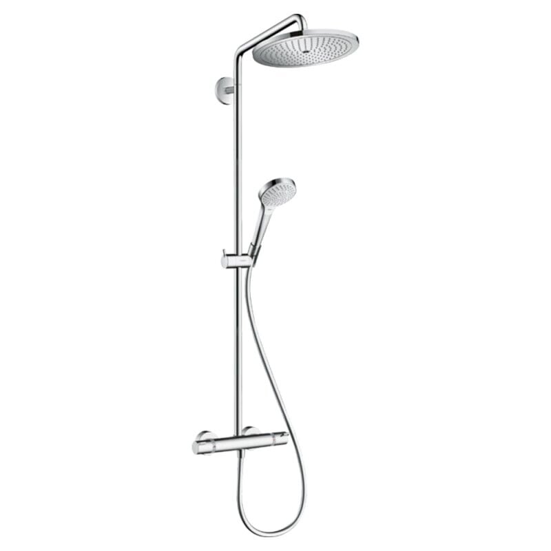 Colonne de douche thermostatique Hansgrohe Croma Select s 280 EcoSmart chromé + tablette AddStoris