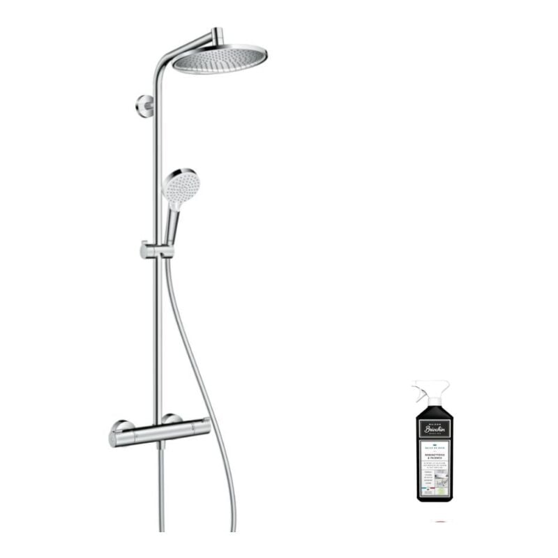 Colonne de douche thermostatique Hansgrohe Crometta s 240 + nettoyant Briochin