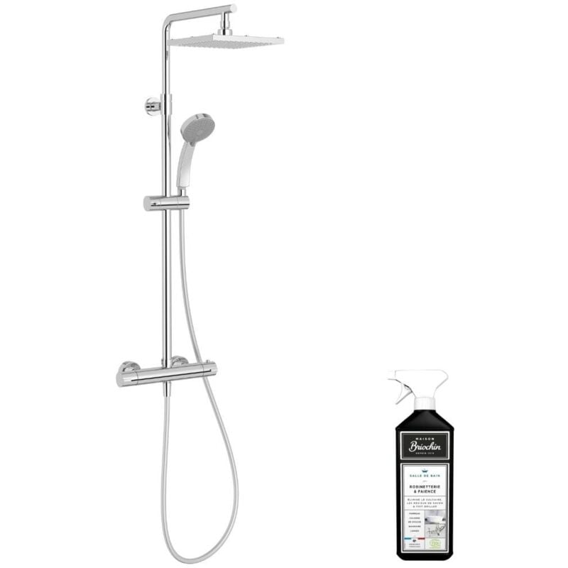 Jacob Delafon - Colonne de douche thermostatique Colette Chrome + nettoyant Briochin
