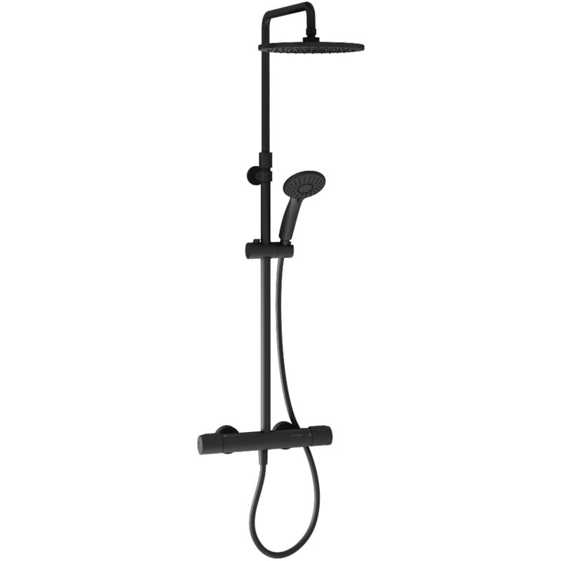 Jacob Delafon - Colonne de douche thermostatique Juliette noir mat