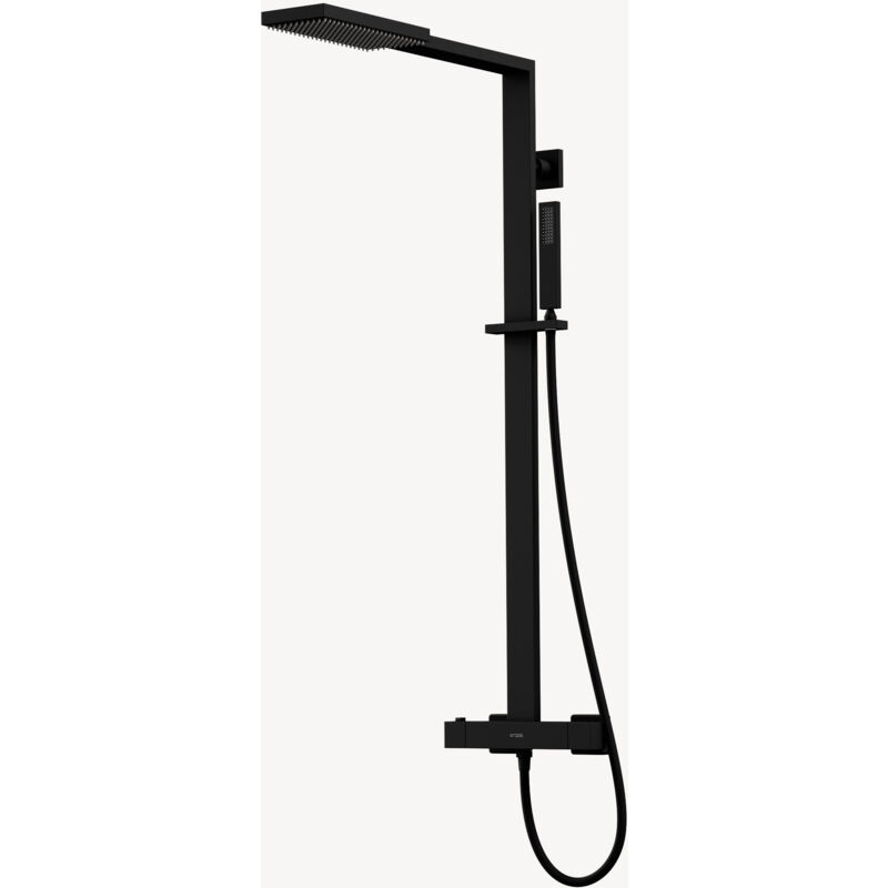 Colonne de douche thermostatique moderne Noir - Sirius