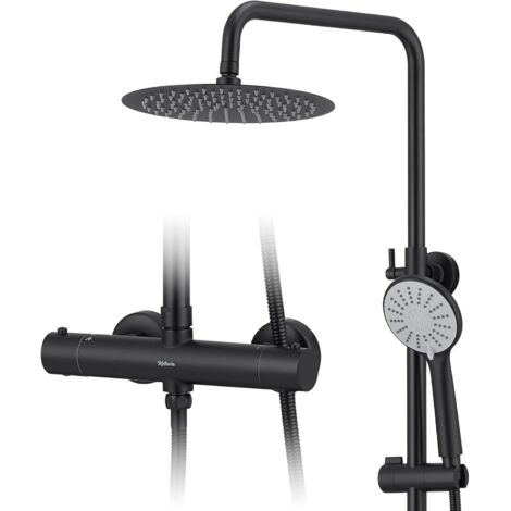 Colonne de douche thermostatique noire