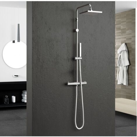 Colonne de douche thermostatique NOVELLINI EASY2 125 cm en chrome