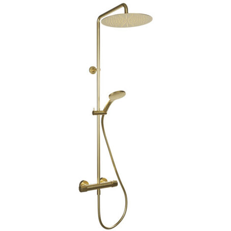 Colonne de douche thermostatique Or Brossé Fractal - CRISTINA ONDYNA FT44896P