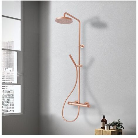 Colonne de douche thermostatique Or Rose Brossé EAST SIDE - CRISTINA ONDYNA ES48634P