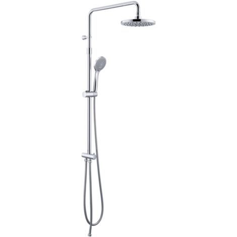 Colonne de douche thermostatique finition métal – Pomme haute – Jet pluie – Longueur flexible – 4704207 – Alterna