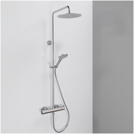 Colonne de douche thermostatique pomme rond 25 metal brosse - CRISTINA ONDYNA OG48877