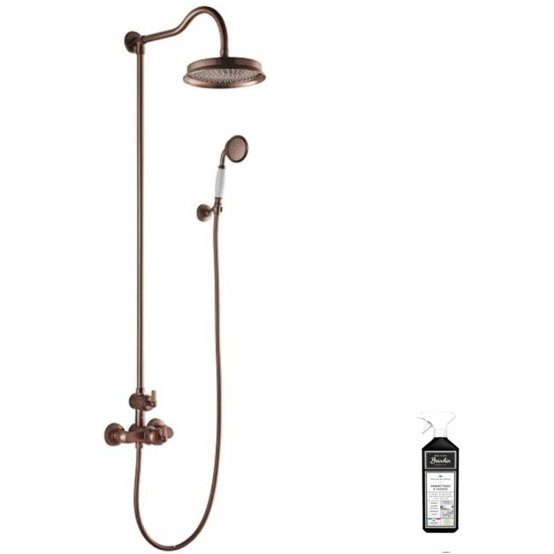 Colonne de douche thermostatique recoupable paini Lady's Auburn + nettoyant Briochin