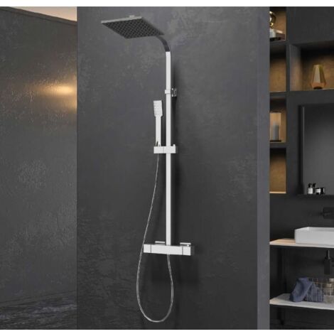 Colonne de douche thermostatique SASA en inox 101,5 cm