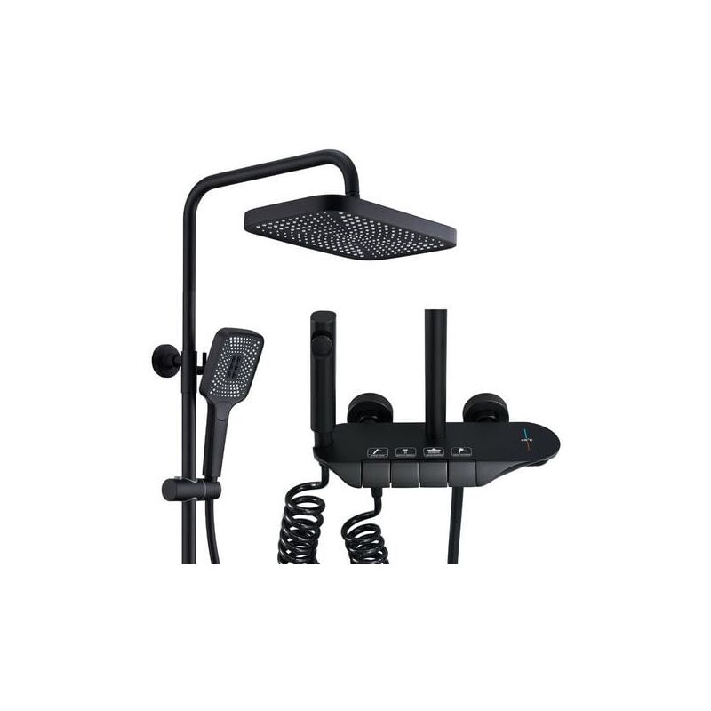 Colonne de Douche Thermostatique, Système de Douche Piano Mural Ensemble de Douche Réglable en Hauteur Set de Douche avec Mitigeur,3 Modes