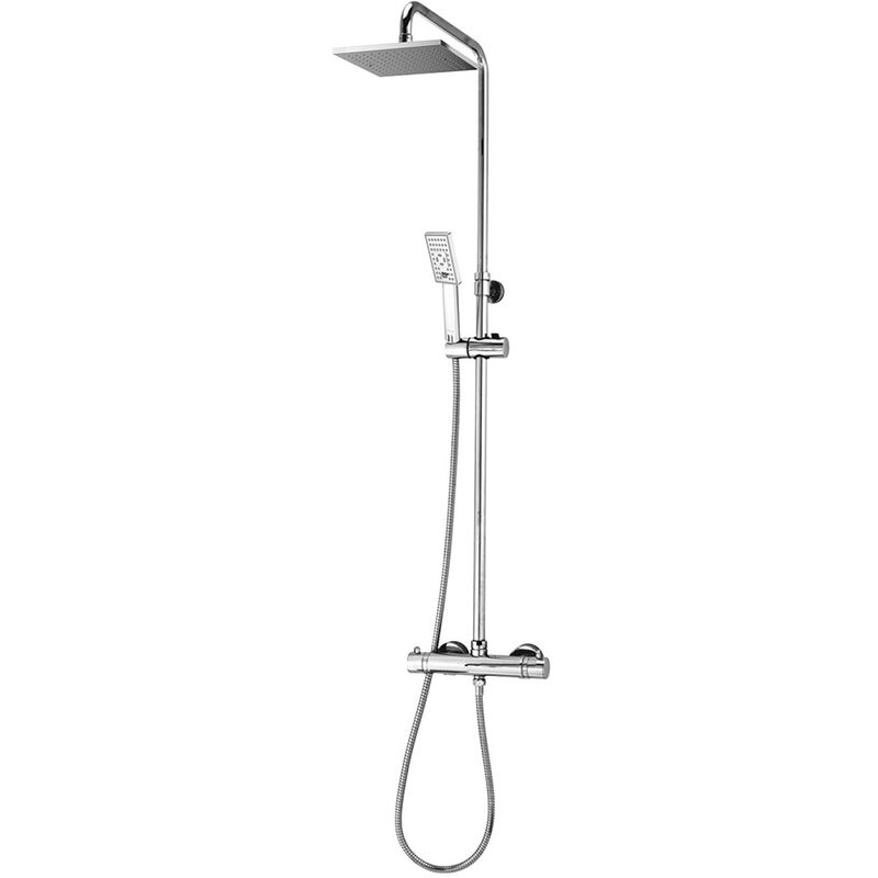 Colonne de douche Thermostatique y couleur : Chrome