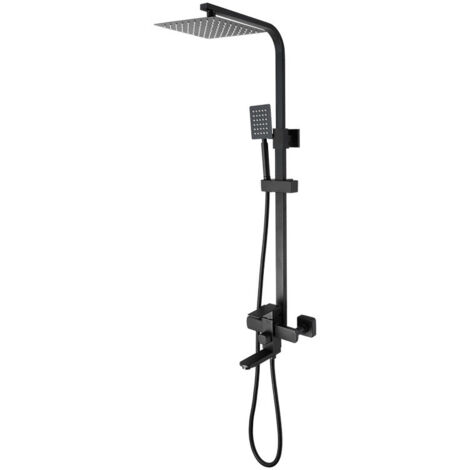 Colonne de Douche Thermostatique,avec Douche Plafond Carrée de 20 cm,Système de douche thermostatique