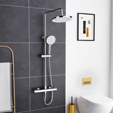 Barre de douche télescopique adaptable au robinet thermostatique mural avec  connexion compatible-03464501NM