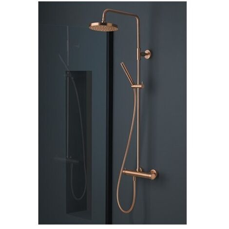 Colonne De Douche Triverde Thermostatique Or Rose Brosse - CRISTINA ONDYNA TV48634P