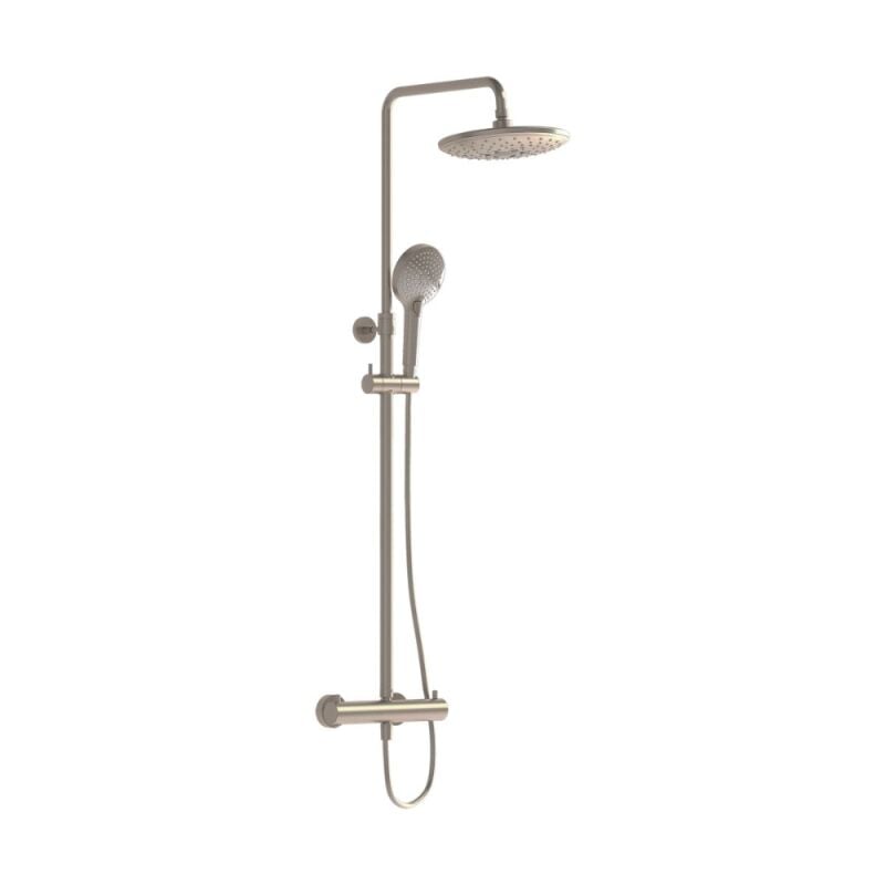Vitra - Colonne de douche thermostatique Aquaheat Bliss 240 2F nickel brossé
