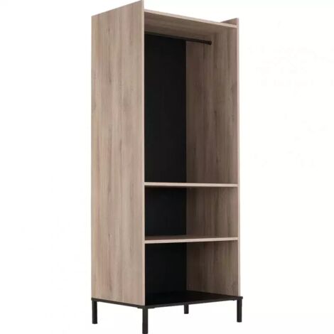 Colonne de rangement dressing décor chêne 200 x 80 cm - IMPERIO 5127