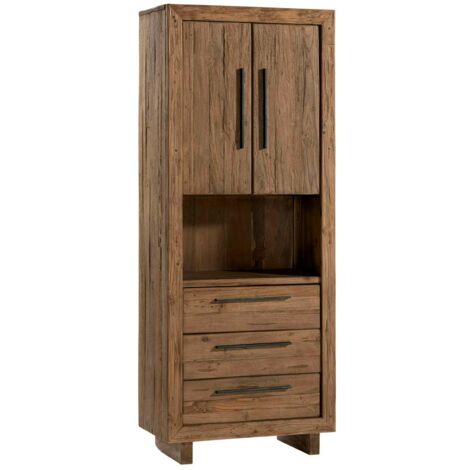 Colonne de rangement en teck recyclé naturel KERALA