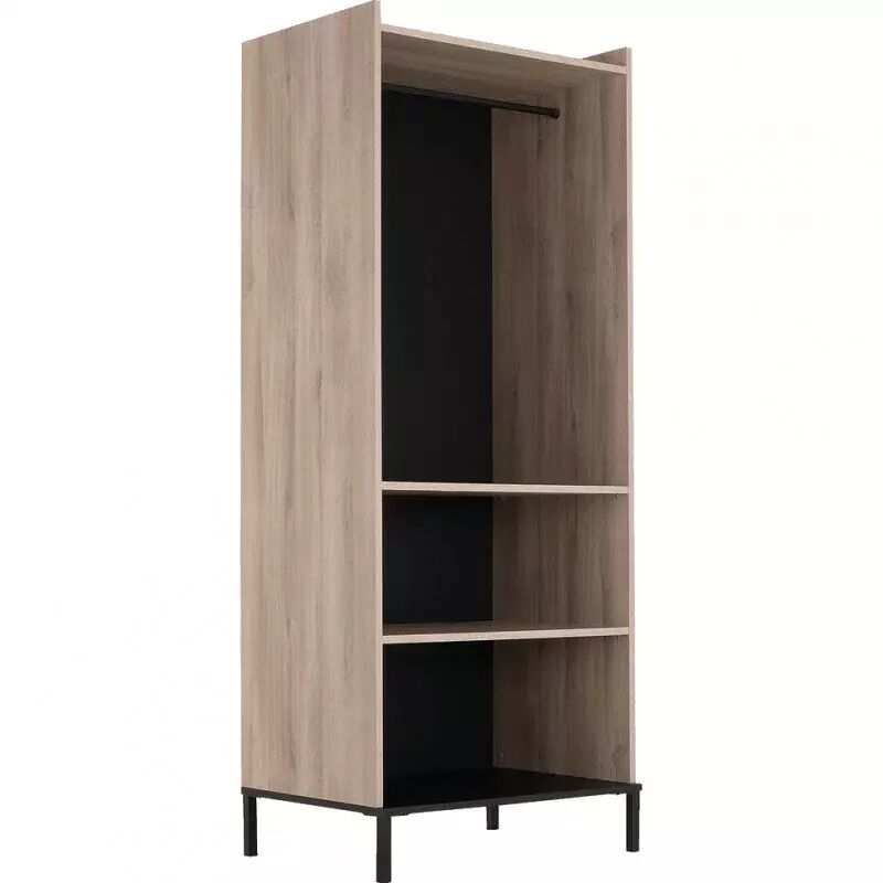 Colonne de rangement dressing décor chêne 200 x 80 cm - imperio 5127