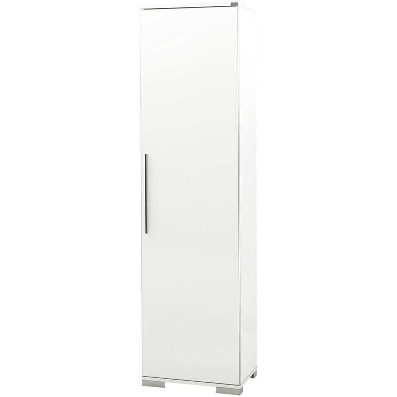 Colonne de rangement multifonctions blanche 1 porte Lika 50cm Colonne de rangement multifonctions blanche 1 porte Lika 50cm