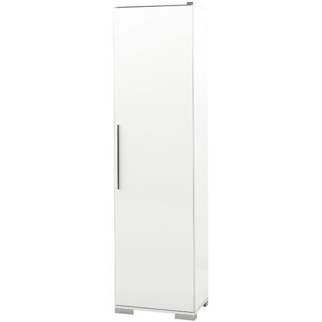 Colonne de rangement multifonctions blanche 1 porte Lika 50cm