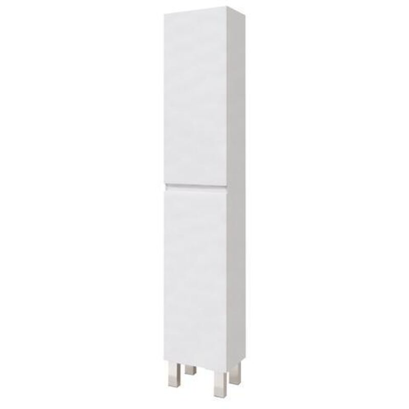 Ondee - zen - Colonne de rangement à poser lila - 30 cm - Finition : Blanc - 2 Portes