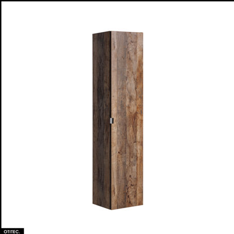 Colonne de salle de bain - 35 x 160 cm - 1 porte - 2 tiroirs - BOLD OAK