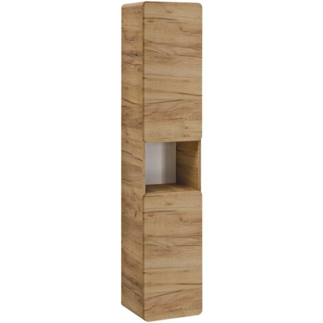 Colonne de salle de bain - Chêne artisanal doré - L35-H170-P32 - ARRIBA