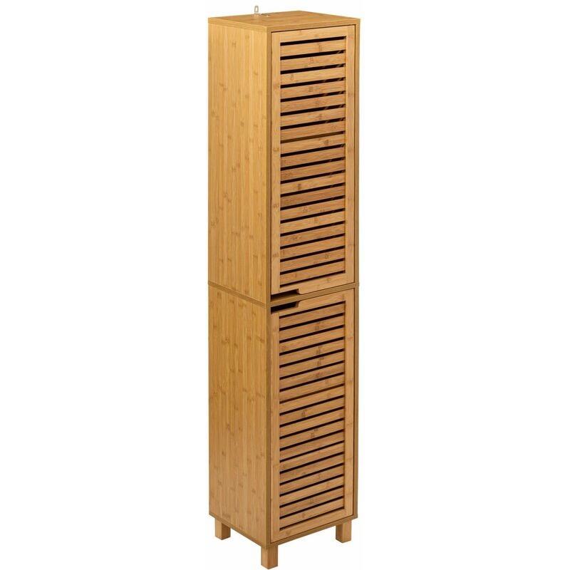 Colonne de salle de bain en bambou Sicela - 34 x H. 170 cm