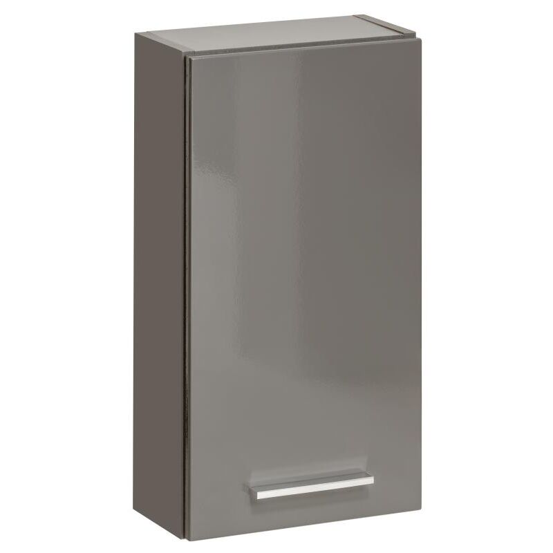 Vente-unique - Colonne de salle de bain grise - L30 x P15 x H55 cm - molly