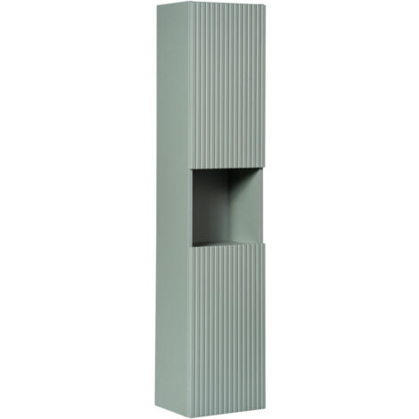 Colonne de salle de bain - H 140 x l 30 x P 25 cm - Vert Roseau - Livraison gratuite