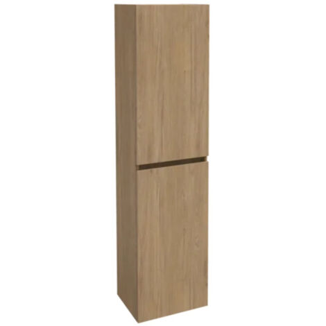 Jacob Delafon – Colonne de salle de bain 160 cm en mélaminé – 2 portes réversibles – Installation murale – Rangement intérieur 4 rayons
