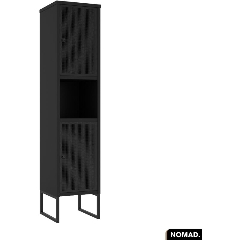 Colonne de salle de bain nomad noir 30 x 170 x 38 cm