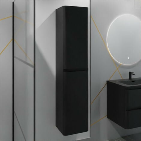 CUISIBANE Colonne de salle de bain PEARL - Noir mat