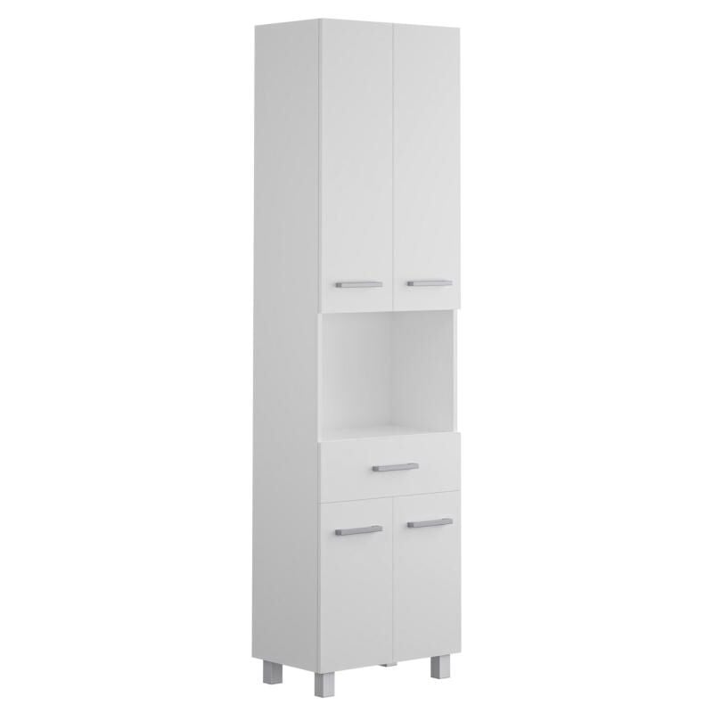 Colonne de salle de bain sur pied - 180 cm - Blanc - minela
