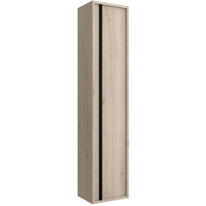 Abitare - Colonne de salle de bain suspendue 30x140 cm naturel avec une porte - Astoria