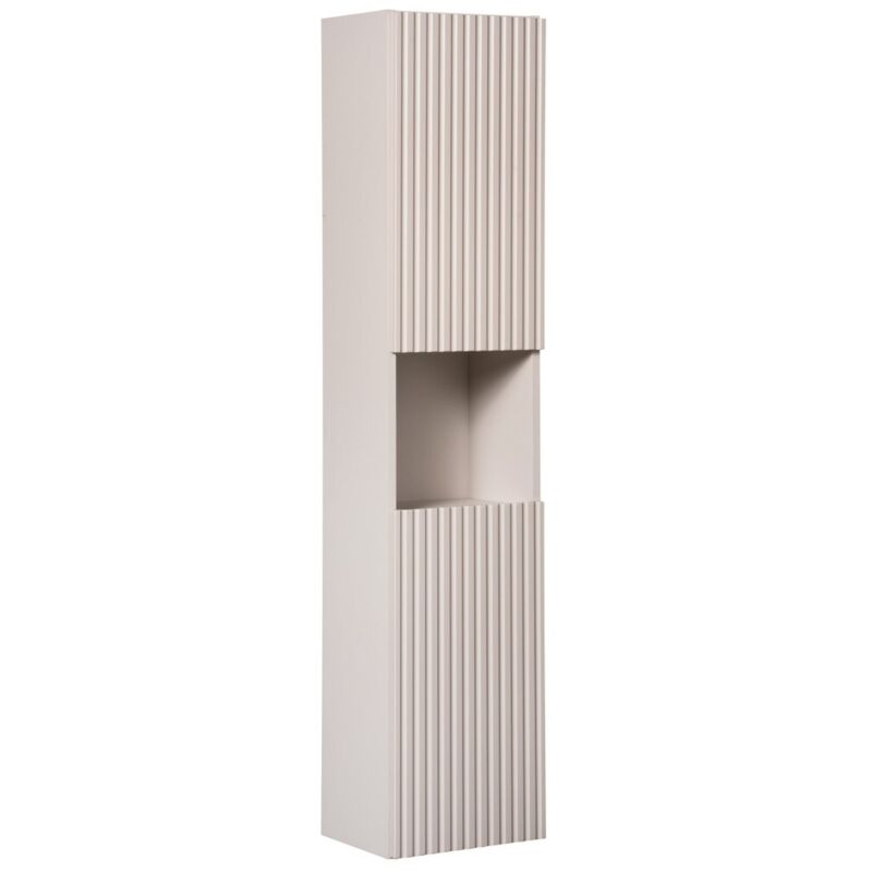 Meublorama - Colonne de salle de bain vano – 2 portes + 1 niche – Marron congo – L30 × P25 × H140 cm – à suspendre Meublorama - Colonne de salle de bain vano – 2 portes + 1 niche – Marron congo – L30 × P25 × H140 cm – à suspendre