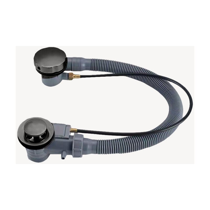 Colonne de vidage baignoire clic-clac - Gun métal