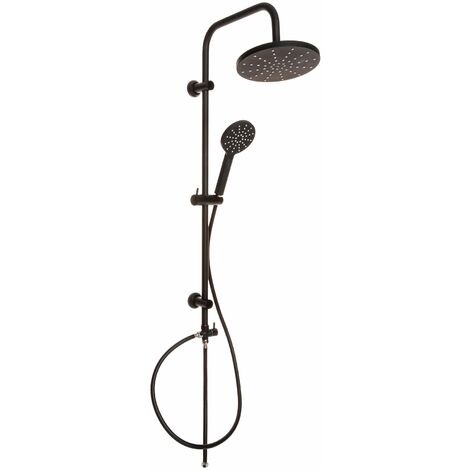 Colonne Douche Multi Fonction Pomme Douche Grand Glissement Pluies Couleur Noire