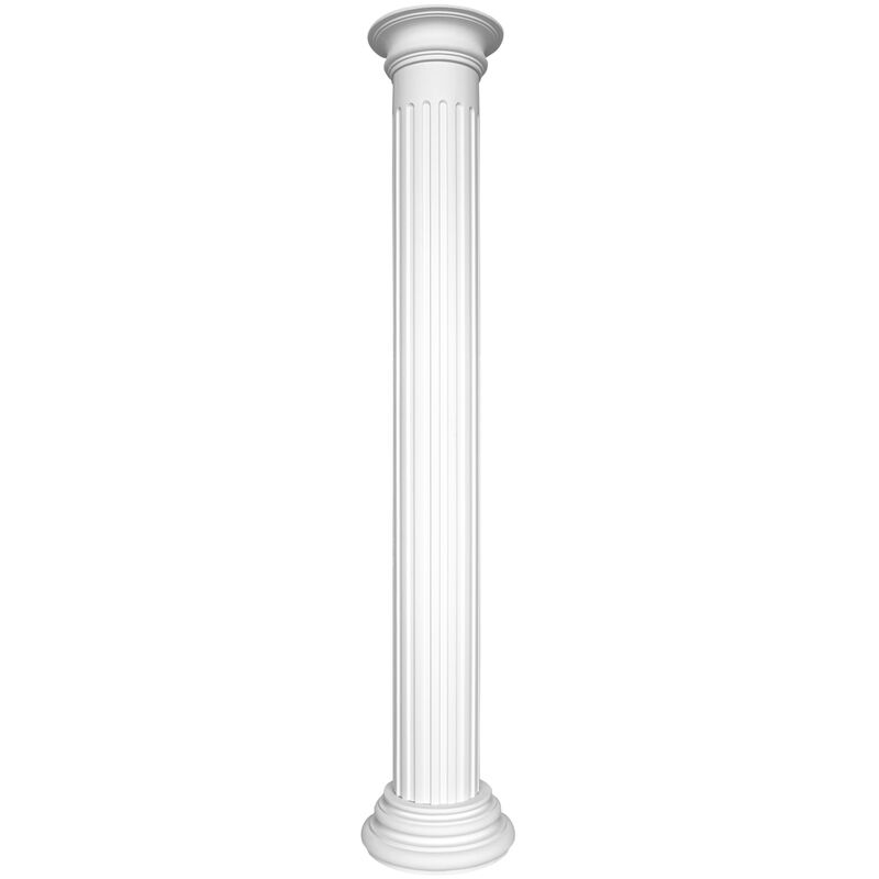 Colonne e mezze colonne rotonde scanalate stucco selezione 240mm N3324: Rotondo, Base