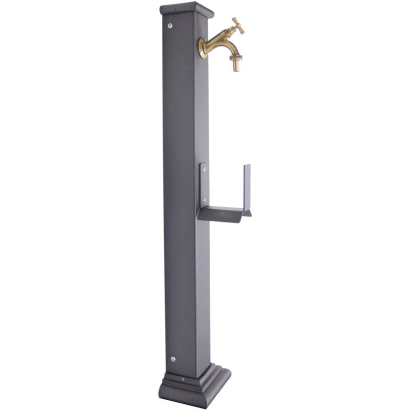 Colonne fontaine Sparta avec enrouleur de tuyau pour la maison jardin robinet en laiton finition de votre choix : bruni