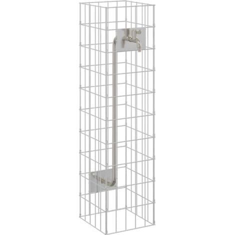 Colonne gabion Argent 25 x 25 x 100 cm Acier inoxydable CFW732732
