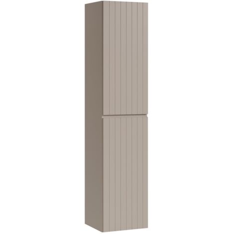 Colonne ICON 160 cm – Finition marron congo – 2 portes – Meuble de salle de bain suspendu