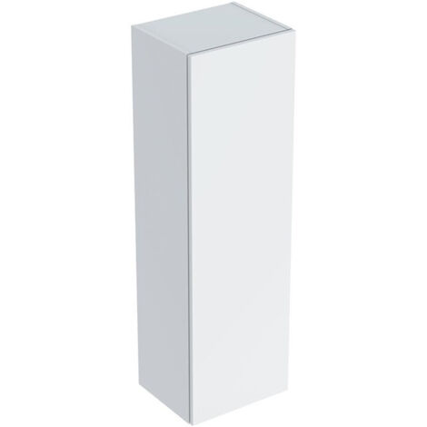 Colonne mi-haute Geberit Smyle Squareavec une porte: Largeur 36cm, Hauteur 118cm, Profondeur 29.9cm, Blanc / Laqué ultra-brillant