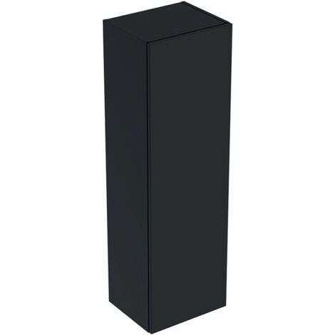 Colonne mi-haute Geberit Smyle Squareavec une porte: Largeur 36cm, Hauteur 118cm, Profondeur 29.9cm, Gris velouté / Laqué mat