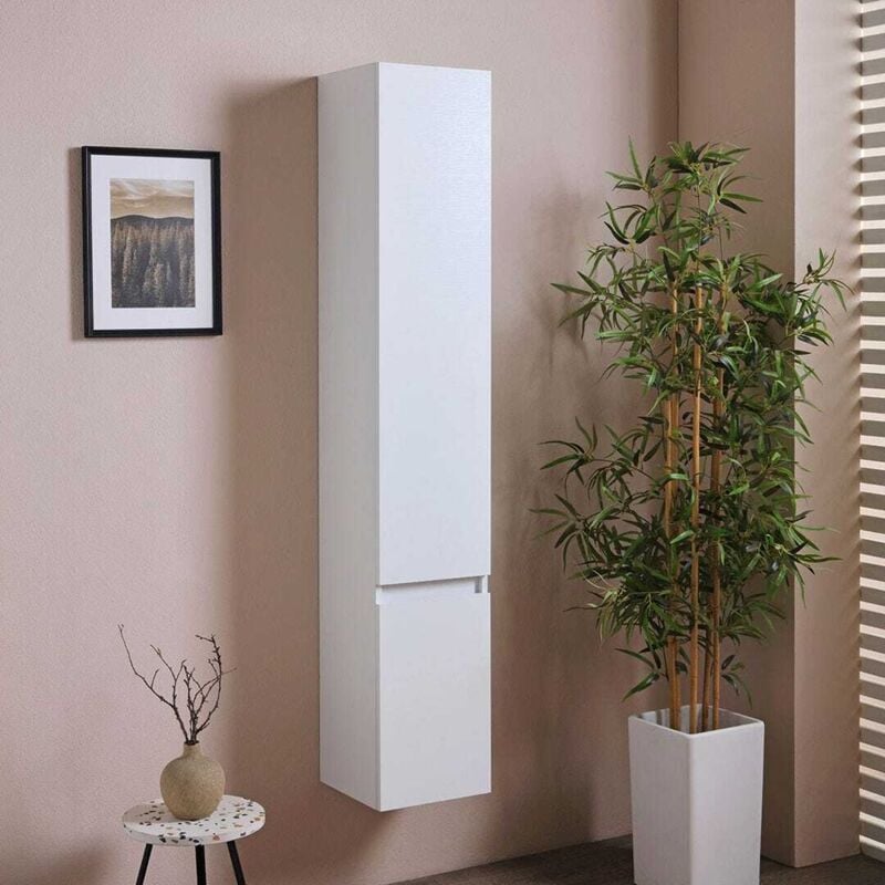 Colonne De Salle De Bain Suspendue Manhattan Blanc Forêt