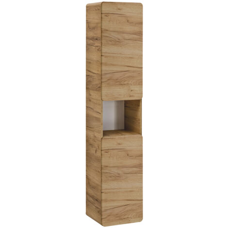 Colonne murale 2 portes 1 niche Arun Bois