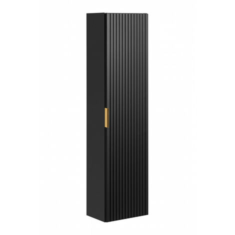 Colonne murale en bois Georgia Black - H 140 x l 35 x P 25 cm - Livraison gratuite